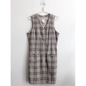 Vintage Gap Plaid Button Up Dress